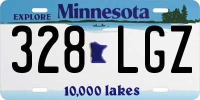 MN license plate 328LGZ