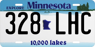 MN license plate 328LHC