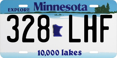 MN license plate 328LHF