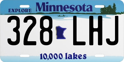 MN license plate 328LHJ