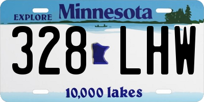 MN license plate 328LHW