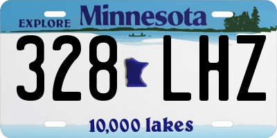 MN license plate 328LHZ