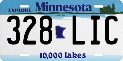 MN license plate 328LIC