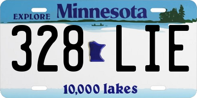 MN license plate 328LIE