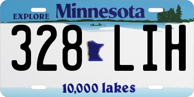 MN license plate 328LIH