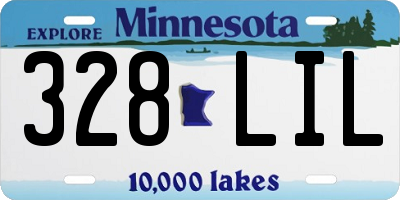 MN license plate 328LIL