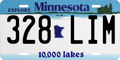 MN license plate 328LIM