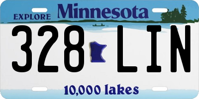 MN license plate 328LIN