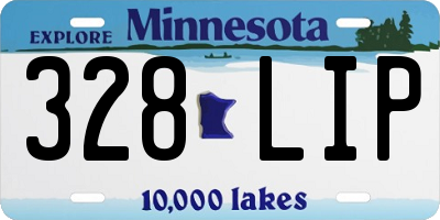 MN license plate 328LIP