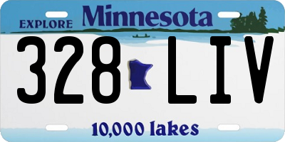 MN license plate 328LIV