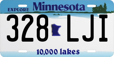 MN license plate 328LJI