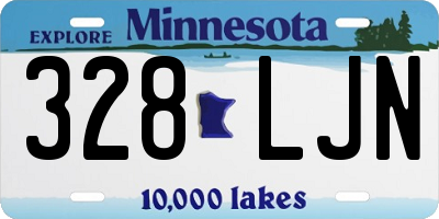 MN license plate 328LJN