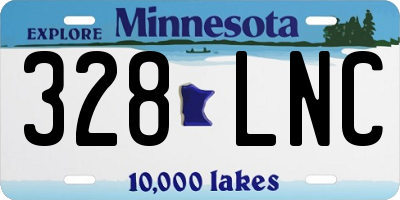 MN license plate 328LNC