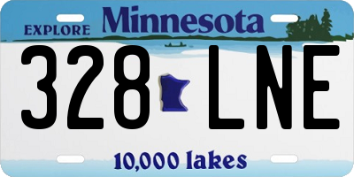 MN license plate 328LNE