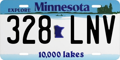 MN license plate 328LNV