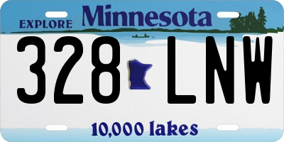 MN license plate 328LNW