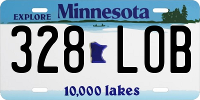 MN license plate 328LOB