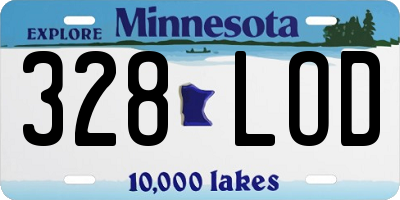 MN license plate 328LOD