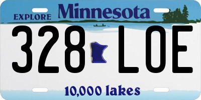 MN license plate 328LOE