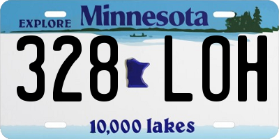 MN license plate 328LOH