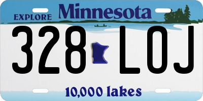 MN license plate 328LOJ