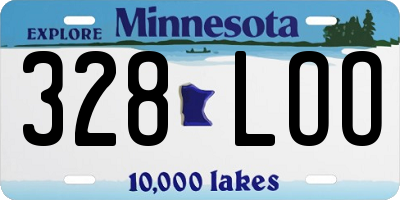 MN license plate 328LOO