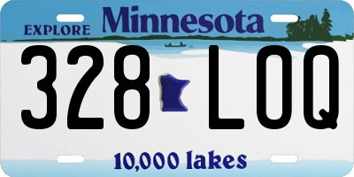 MN license plate 328LOQ