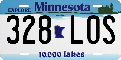 MN license plate 328LOS