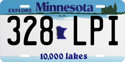 MN license plate 328LPI