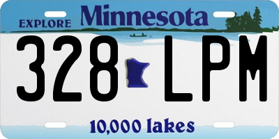MN license plate 328LPM