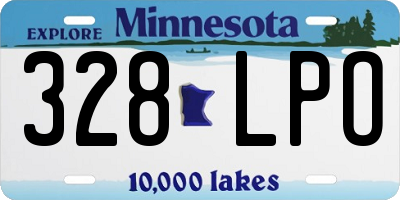 MN license plate 328LPO