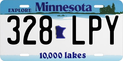 MN license plate 328LPY