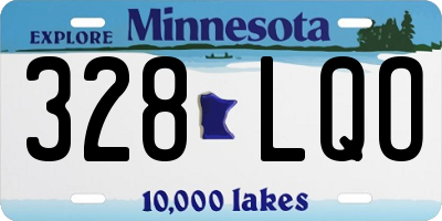 MN license plate 328LQO