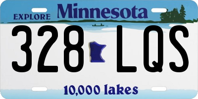 MN license plate 328LQS