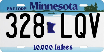 MN license plate 328LQV