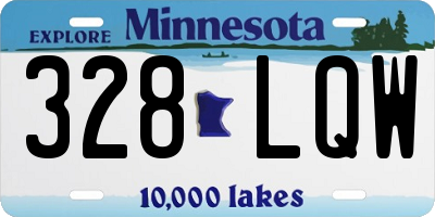 MN license plate 328LQW