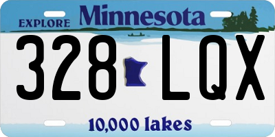 MN license plate 328LQX