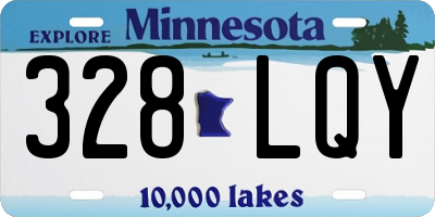 MN license plate 328LQY
