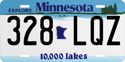 MN license plate 328LQZ