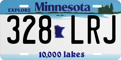 MN license plate 328LRJ