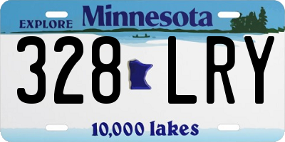 MN license plate 328LRY