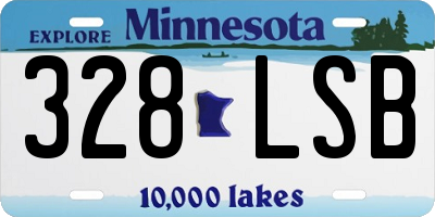 MN license plate 328LSB