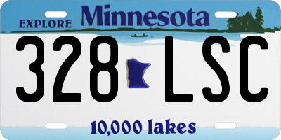 MN license plate 328LSC