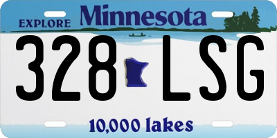 MN license plate 328LSG