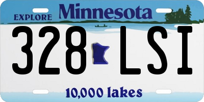 MN license plate 328LSI