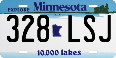 MN license plate 328LSJ