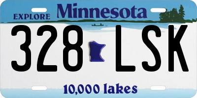 MN license plate 328LSK