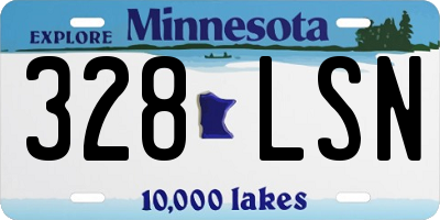 MN license plate 328LSN