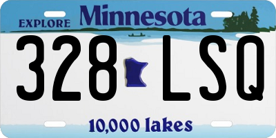 MN license plate 328LSQ
