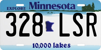 MN license plate 328LSR